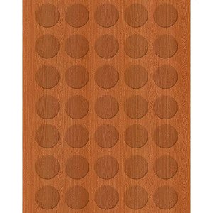 Tapa Furo Adesivo PVC Jequitibá Silvestre 12mm 40 Unidades Greenplac