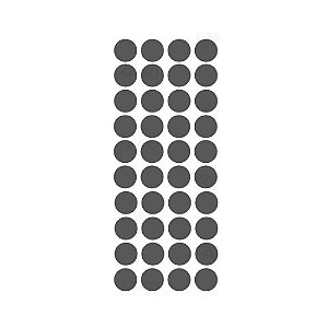 Tapa Furo Adesivo Cromato (Romero) Greenplac 12mm Cartela 40 unid