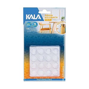 Batente Silicone Anti Impacto Transparente Redondo 15mm 16pc Kala