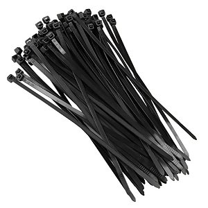 Abraçadeira Nylon 3,6mm x 200mm Preta 100 Peças