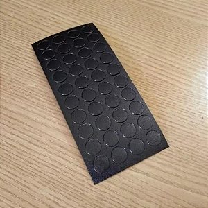 Tapa Furo Adesivo PVC 12mm Preto TX Cartela 40 Unidades