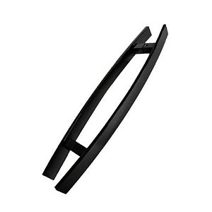 Puxador Barra Chata Curvo Preto 60cm Porta Social - Mundial