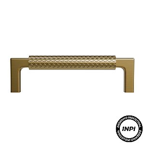 Puxador Zigrinato IL1780 96mm Bronze Escovado Italy Line