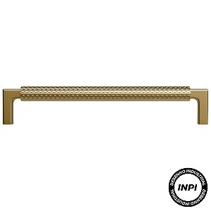 Puxador Zigrinato IL1780 160mm Bronze Escovado Italy Line