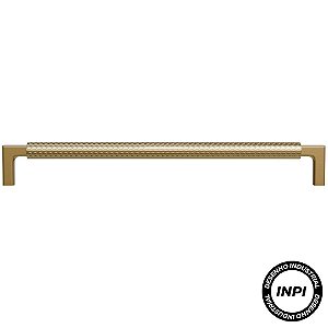 Puxador Zigrinato IL1780 224mm Bronze Escovado Italy Line