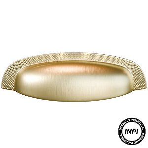 Puxador Concha Vivaro IL-223 96mm Dourado Fosco Italy Line