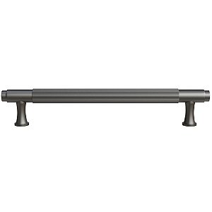 Puxador Zigrinato IL1780 160mm Grafite Escovado Italy Line