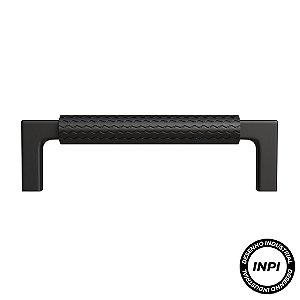 Puxador Zigrinato IL1780 96mm Preto Italy Line