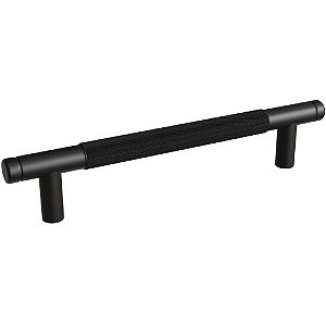 Puxador Zigrinato IL-1580 128mm Preto Italy Line
