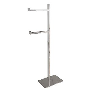 Papeleira Eterna Dupla Piso Inox Polido Italy Line