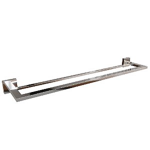 Porta Toalha Dupla Eterna 600mm Inox Polido Italy Line