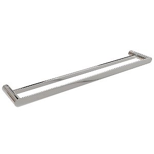 Porta Toalha Duplo Solano 600mm Inox Polido Italy Line