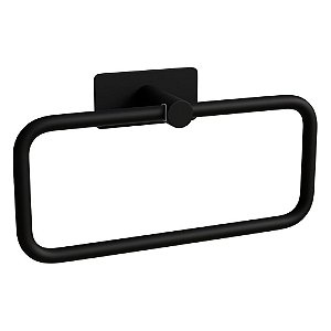Porta Toalha Argola Delia Aço Inox Black Italy Line