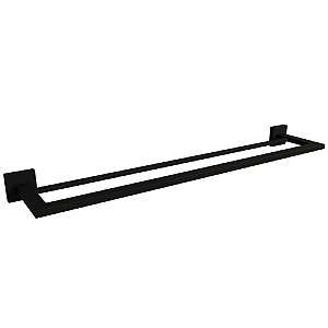 Porta Toalha Duplo Eterna 600mm Inox Black Italy Line