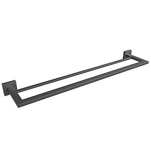 Porta Toalha Dupla Eterna 600mm Onix Italy Line