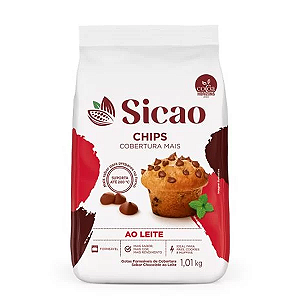 Chips Mais Gotas de chocolate fracionado ao Leite 1,01kg SICAO