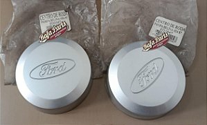 Par Calota Centro Roda Original Glicério Ford - Belina 4x4 e Pampa 4x4