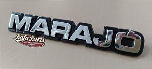 UM Emblema Marajó Original GM Novo em Metal Cromado