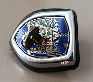 Emblema Brasão Capô Com Trava Acessório - Fusca 59/64 Azul (Usado)