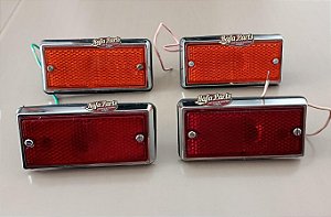 Kit 4 Lanterna Pisca Lateral Original Rossi - Puma Spyder (Laranja/vermelho)