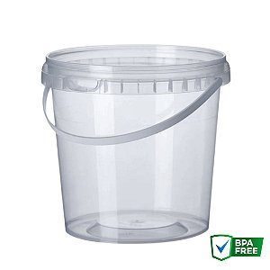 Balde 2.2 - Balde Plástico 2.2 litros com Lacre e alça - 10 Unidades