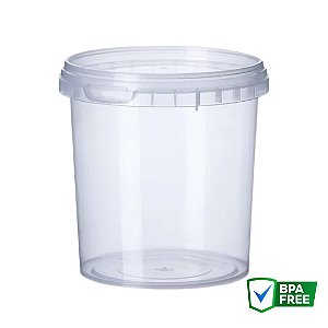 P1000 - Pote Redondo Com Lacre 1000 ml - 100 unidades.