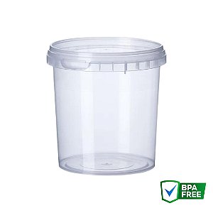 P500 - Pote Plástico Redondo Com Lacre 500ml - 100 unidades