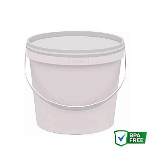 Balde 3.2 Branco - Balde Plástico 3.2 litros com Lacre e alça - 10 Unidades