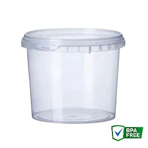 P180 - Pote Plástico Redondo Com Lacre 180 ml - 100 unidades