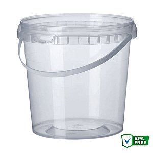 Balde 3.6 - Balde Plástico 3.6 litros com Lacre e alça - 25 Unidades