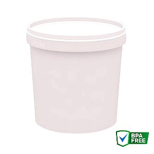 P1000 Branco - Pote Redondo Com Lacre 1000ml Branco- 50 unidades
