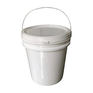 10 unidades - Balde 5 litros Branco com alça resistente tampa e lacre de segurança, tintas, conservas, molhos, bebidas, doces, salgados