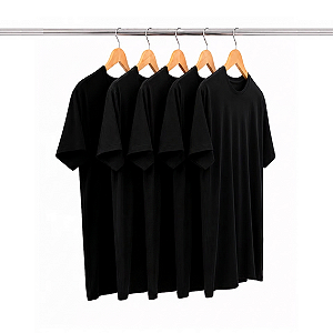 Kit 5un Camiseta Básicas algodão