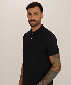 Camiseta Gola Polo Masculino Preto