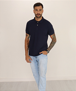 Camiseta Gola Polo Masculino Azul Marinho