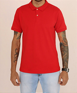 Camiseta Gola Polo Masculino Vermelho