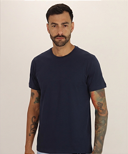 Camiseta Básica Masculino azul Marinho