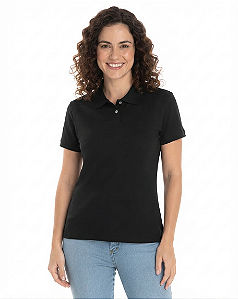 Camiseta Gola Polo Feminino Preto