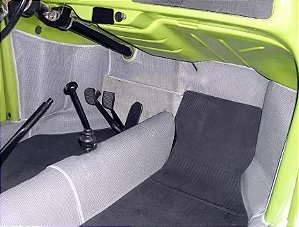 Forração Fusca Assoalho em Carrapatinho Cinza Padrão Vw