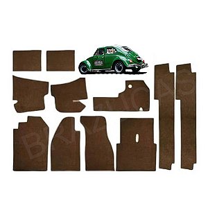 Forração Fusca assoalho em Carpete Marrom Luxo Padrão Vw
