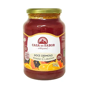 Geleia de Mamão com Laranja, 740g - Casa do Sabor