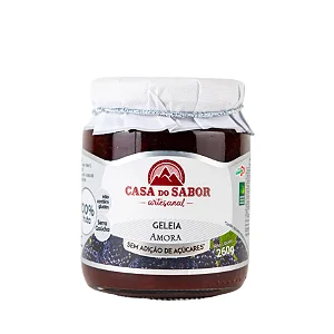 Geleia de Amora, Sem Adição de Açúcar, 260g - Casa do Sabor