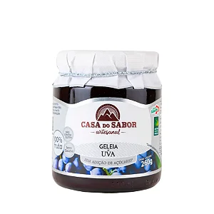 Geleia de Uva, Sem Adição de Açúcar, 260g - Casa do Sabor