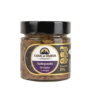 Antepasto de Berinjela e Nozes, 200g - Casa do Sabor