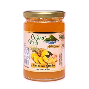 Geleia de Abacaxi com Gengibre, 400g - Colina Verde