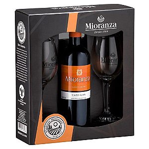 Kit Vinho Tinto Suave 750ml + 2 Taças - Mioranza