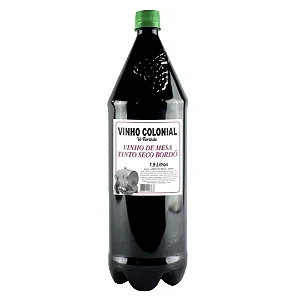 Vinho Colonial Tinto Bordô Seco, 1,9L - Vô Fiorindo