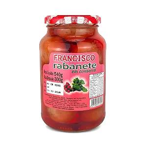 Rabanete em Conserva, 540g - Conservas Francisco