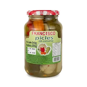 Picles em Conserva, 540g - Conservas Francisco