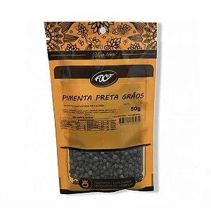 Pimenta Preta em Grãos Pacote, 50g - Foco Alternativo